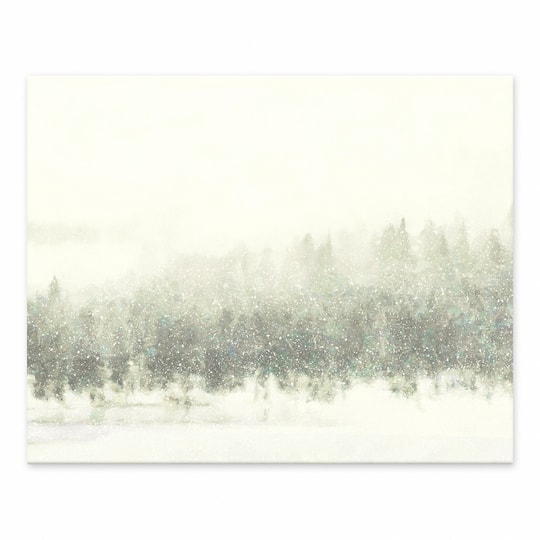 Let It Snow Tree Line 10x8 Tabletop Canvas